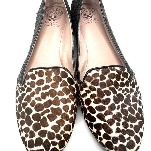 Vince Camuto Animal leopard Slip-On Lilliana Glitter Ballet Flats Size 9 - Picture 3 of 10